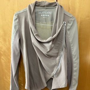 BLANK NYC leather cardigan